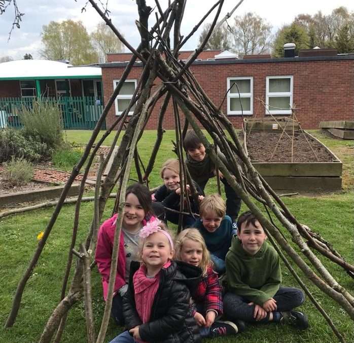 Den building in our allotment